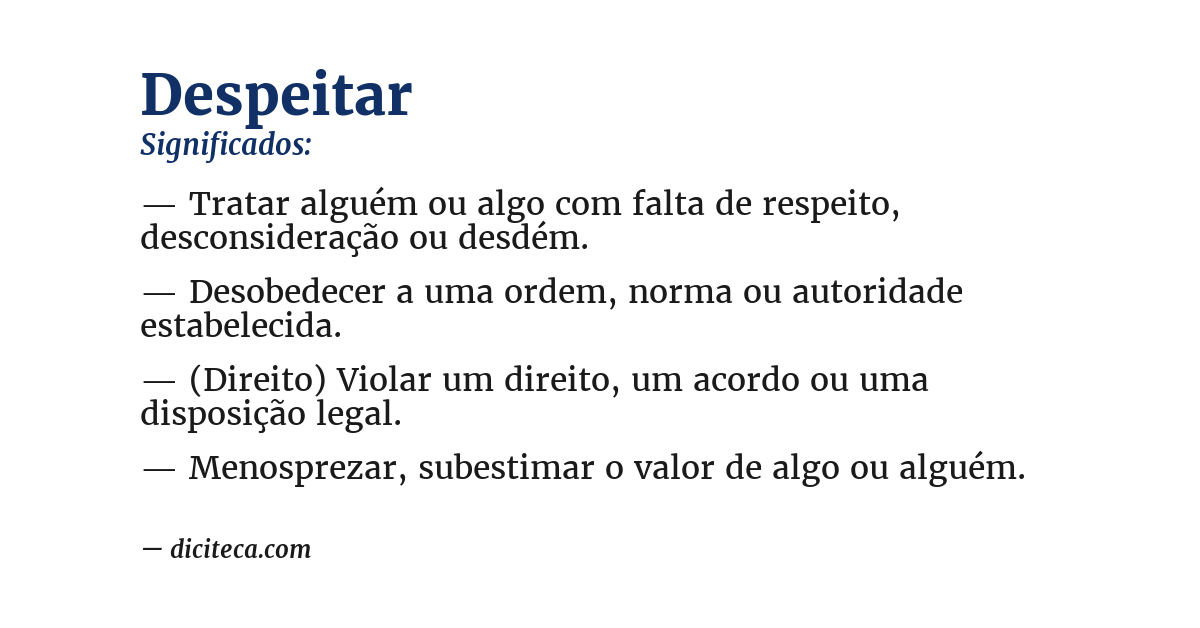 Significado de despeitar