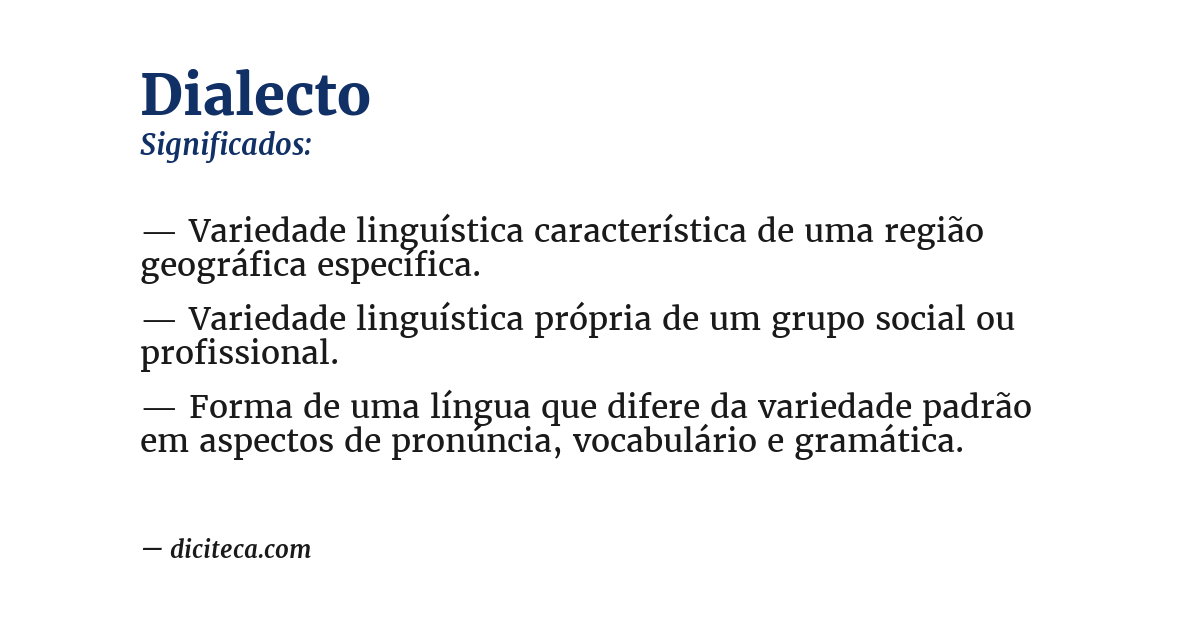 Significado de dialecto
