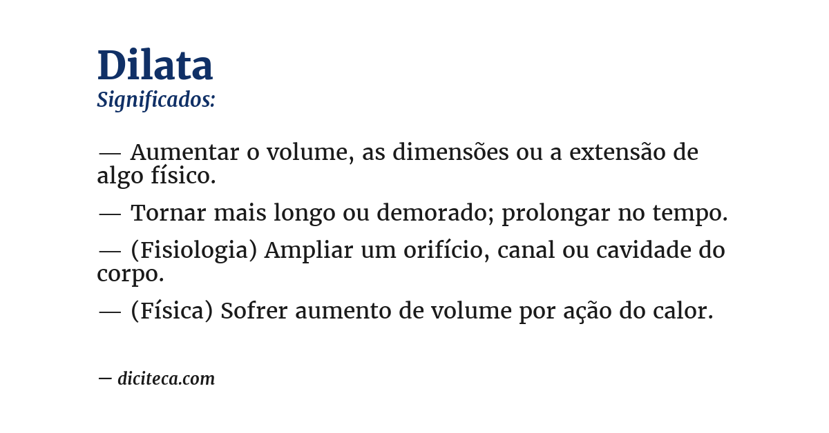 Significado de dilata