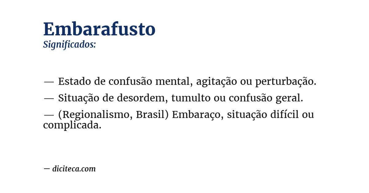 Significado de embarafusto
