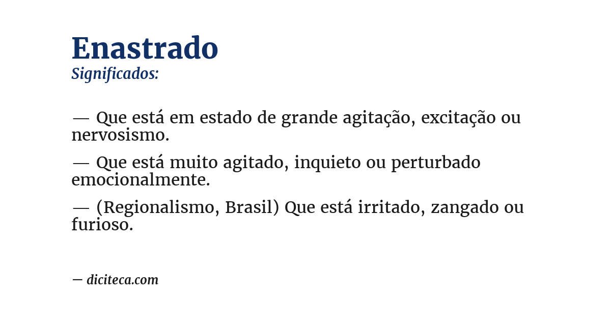 Significado de enastrado