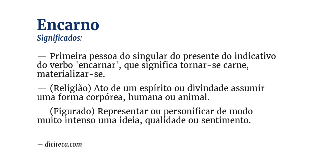 Significado de encarno