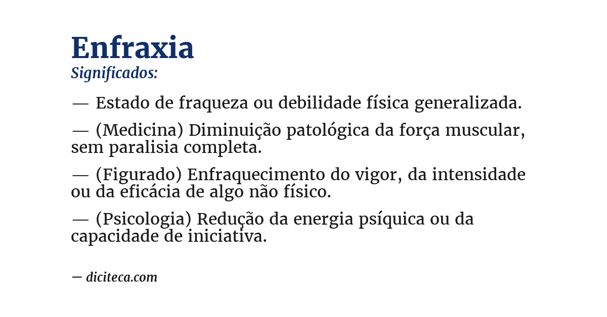 Significado de enfraxia