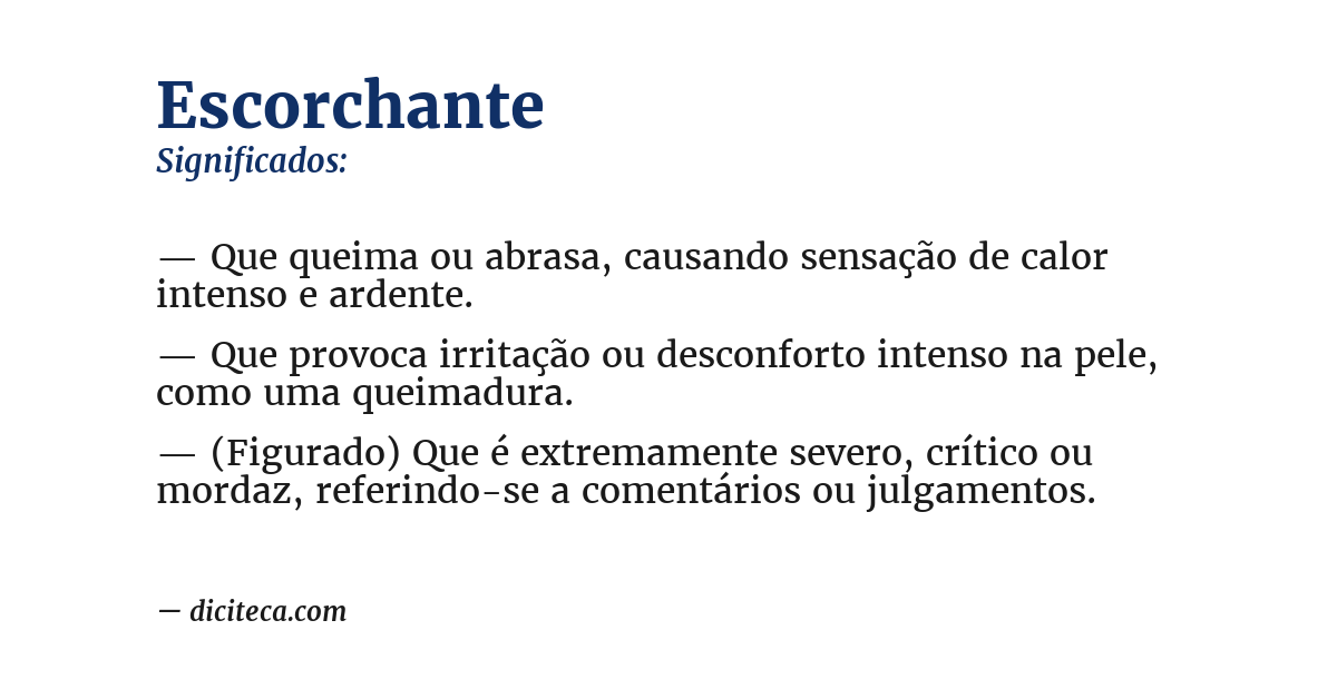 Significado de escorchante