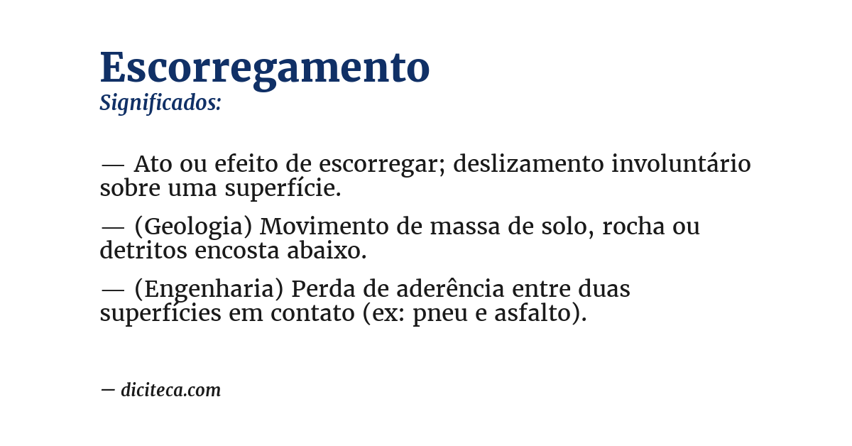 Significado de escorregamento