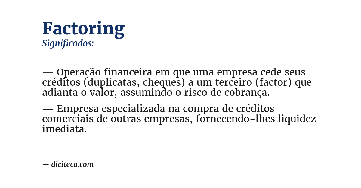 Significado de factoring