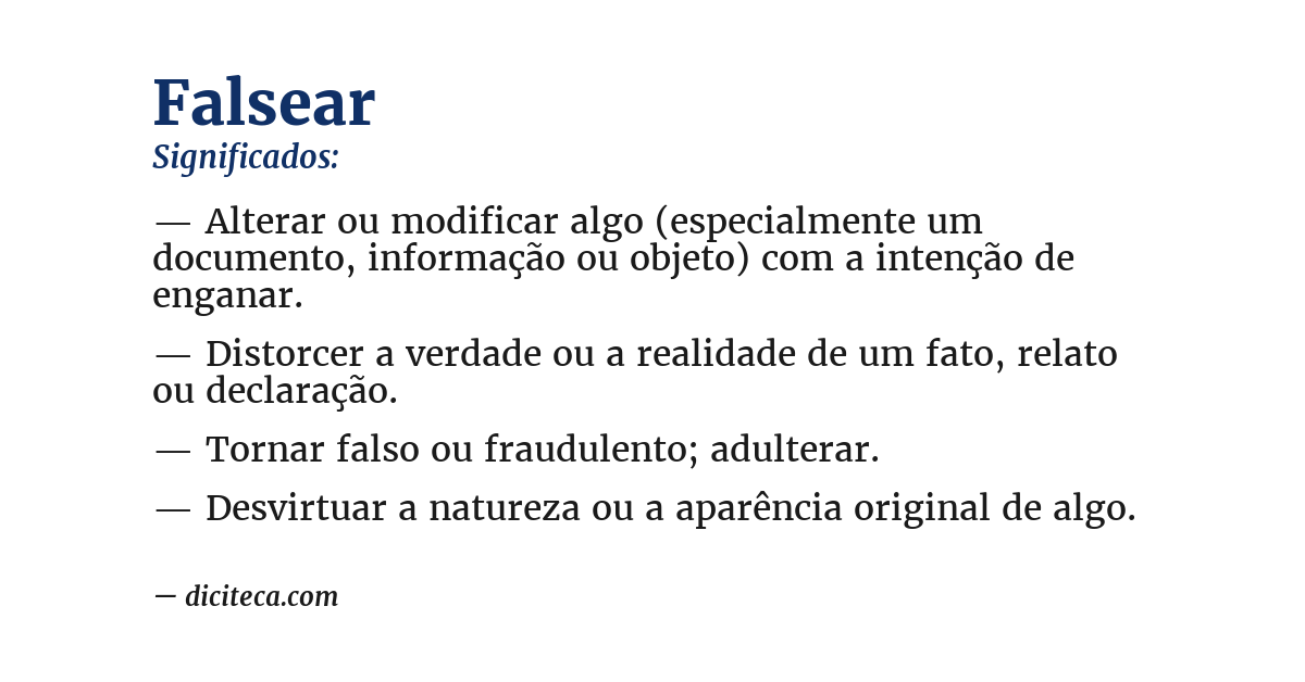 Significado de falsear