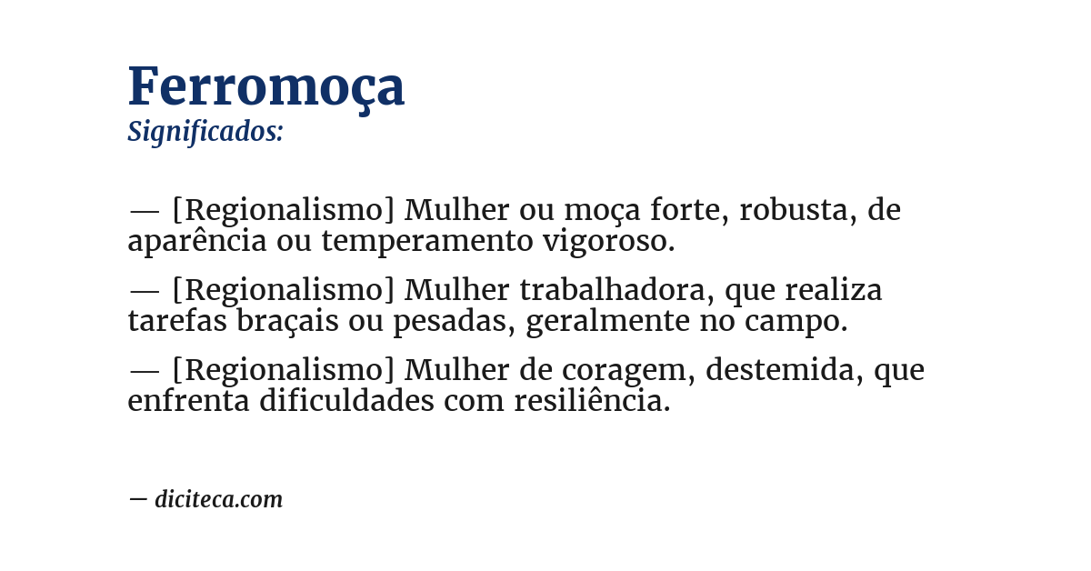 Significado de ferromoça