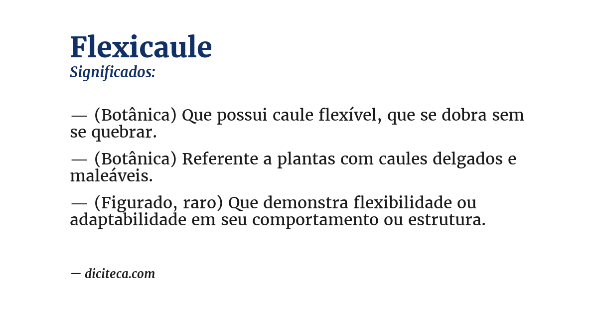 Significado de flexicaule