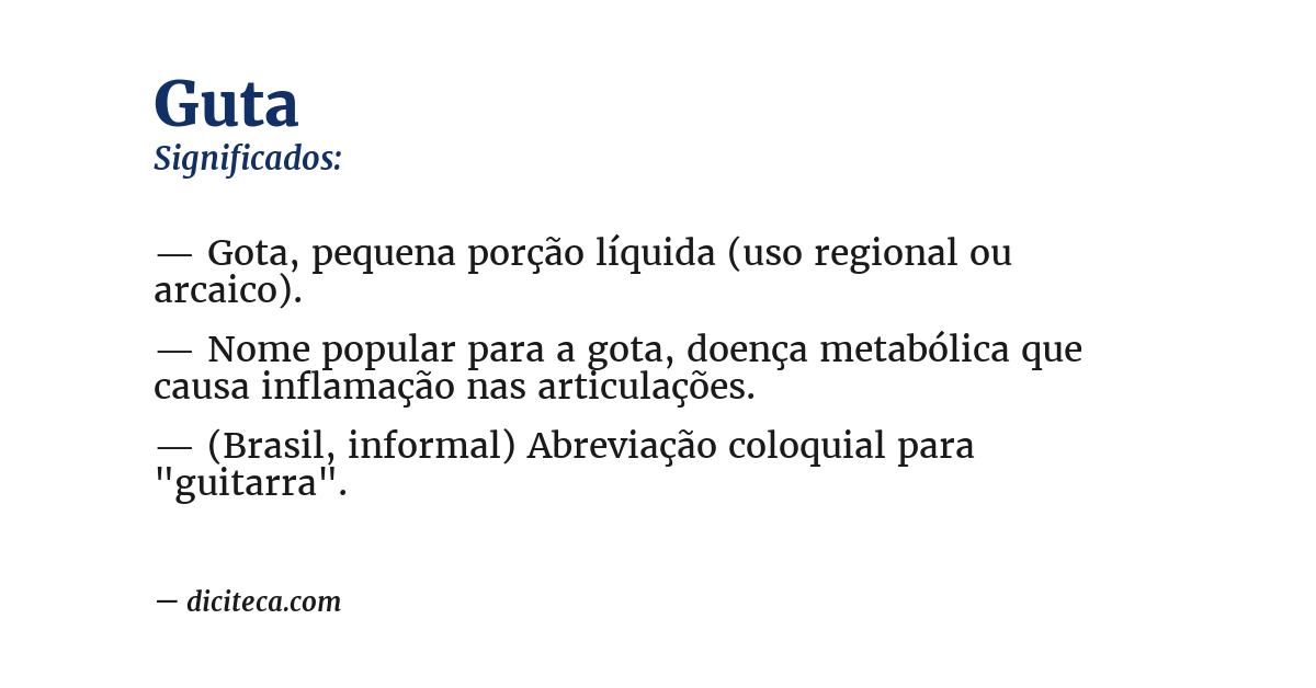 Significado de guta