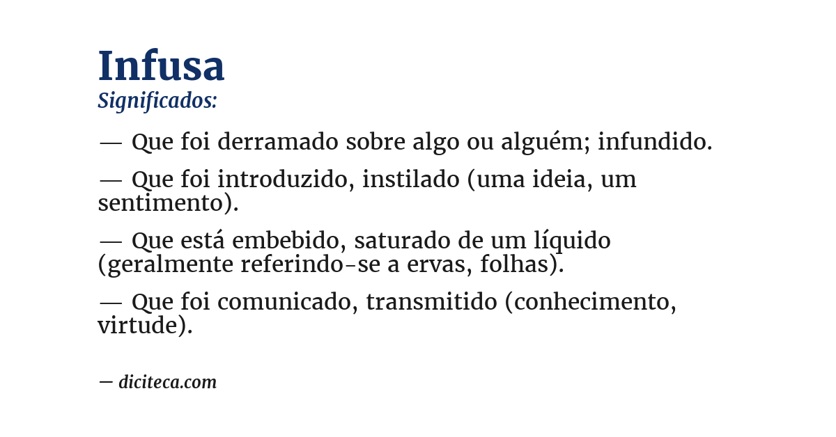 Significado de infusa