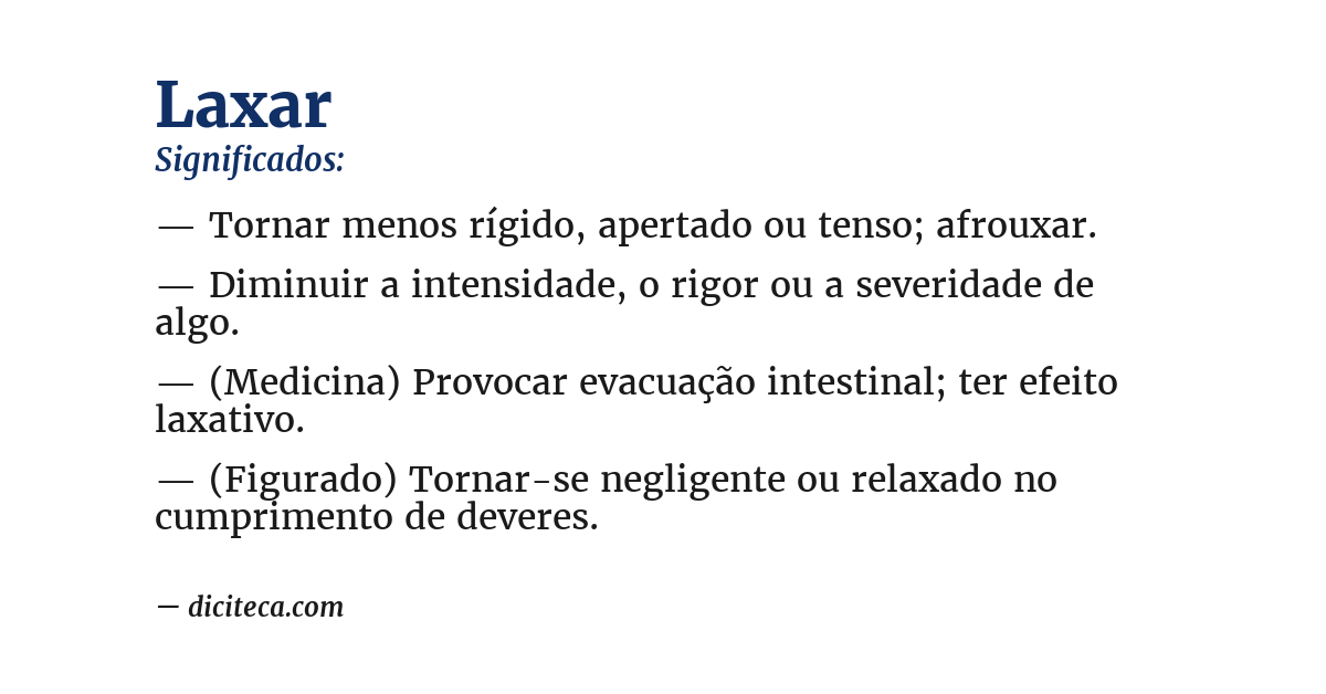 Significado de laxar