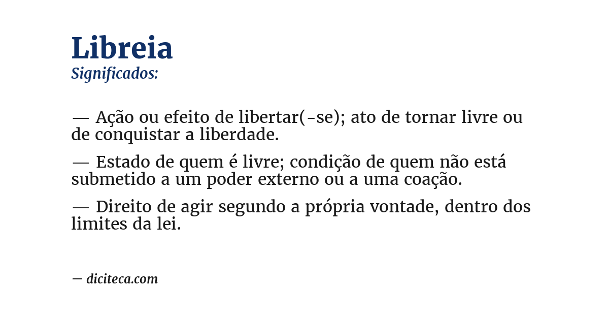 Significado de libreia