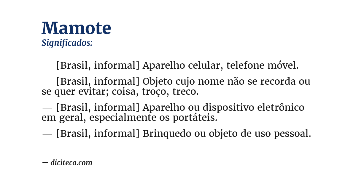 Significado de mamote