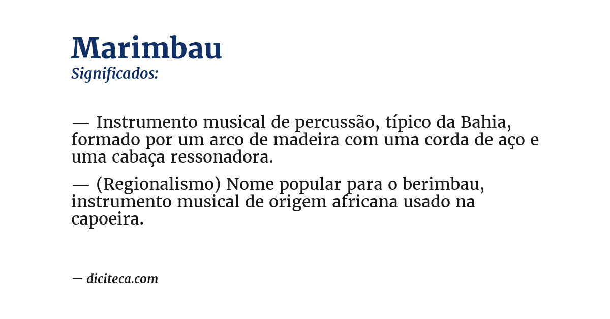 Significado de marimbau