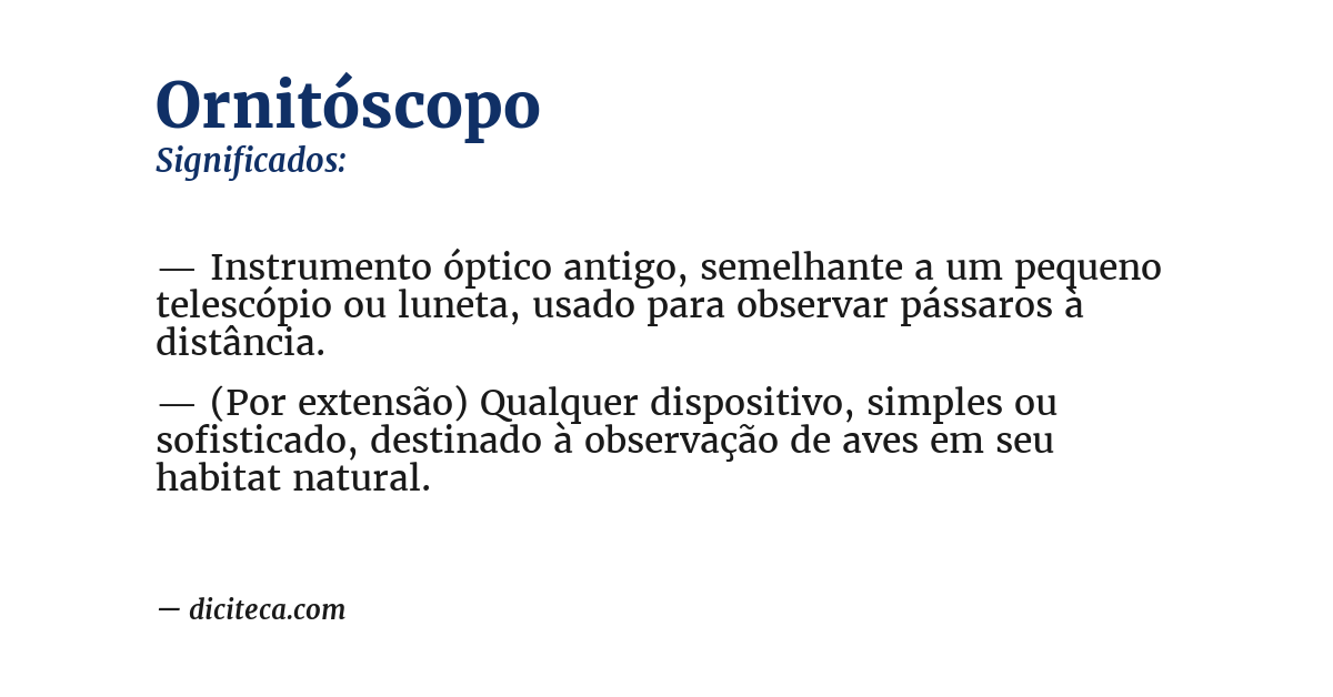 Significado de ornitóscopo