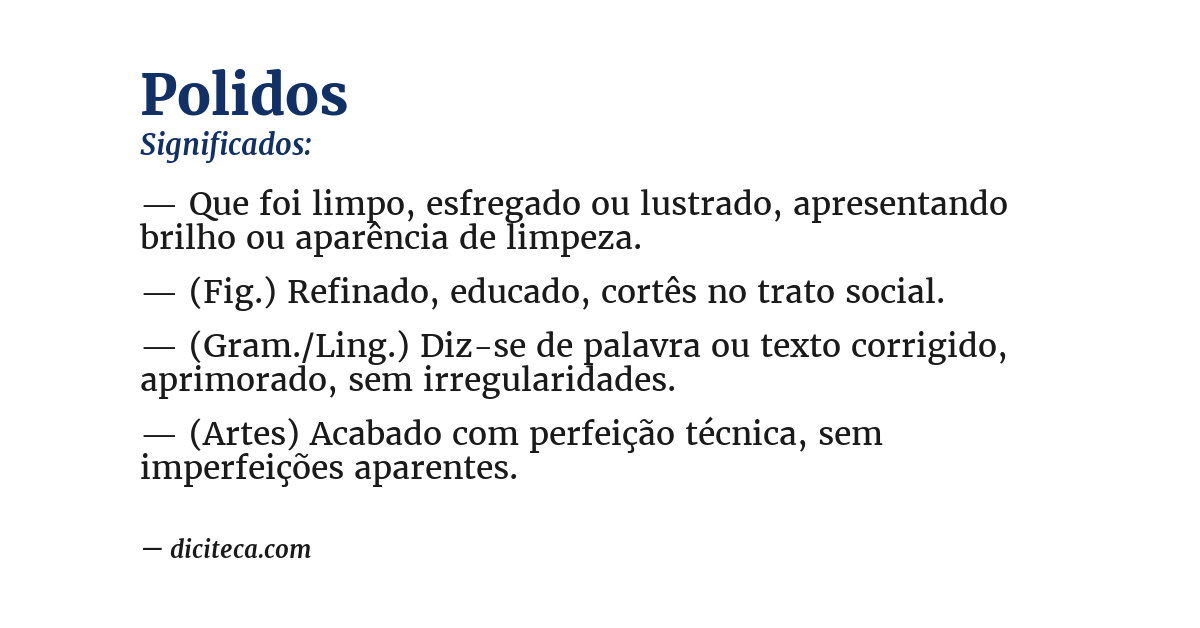 Significado de polidos