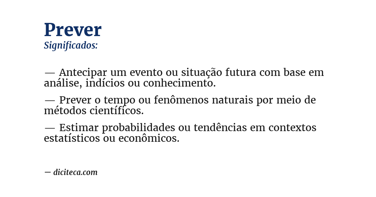 Significado de prever