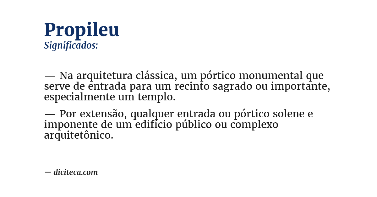 Significado de propileu