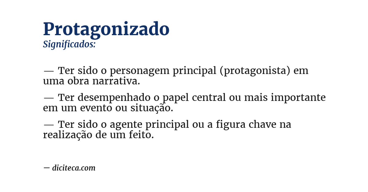 Significado de protagonizado