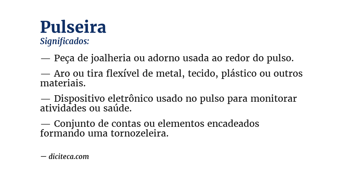 Significado de pulseira