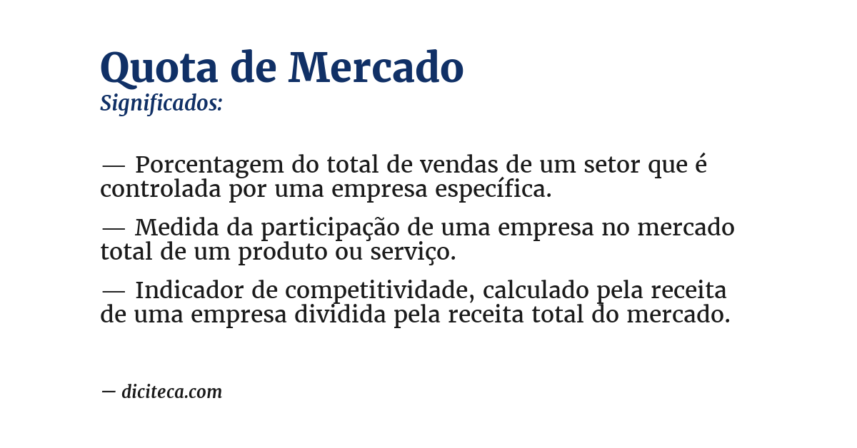 Significado de quota de mercado