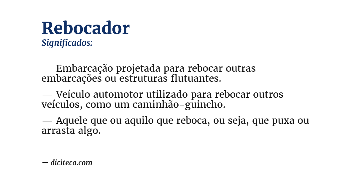 Significado de rebocador