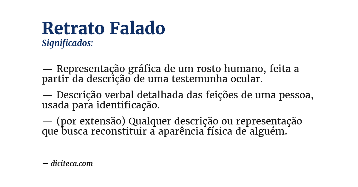 Significado de retrato falado