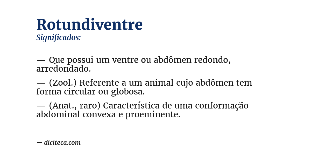 Significado de rotundiventre