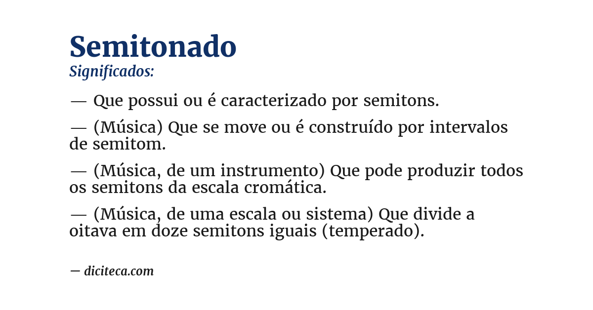 Significado de semitonado