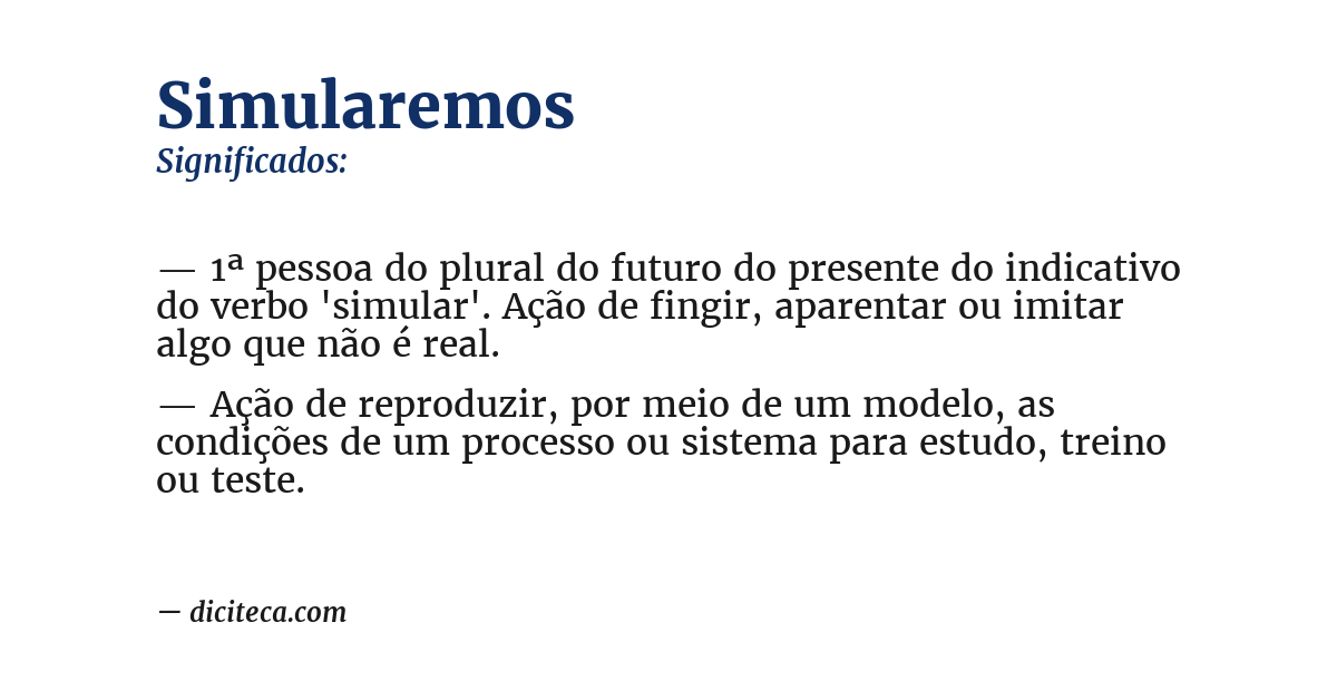 Significado de simularemos