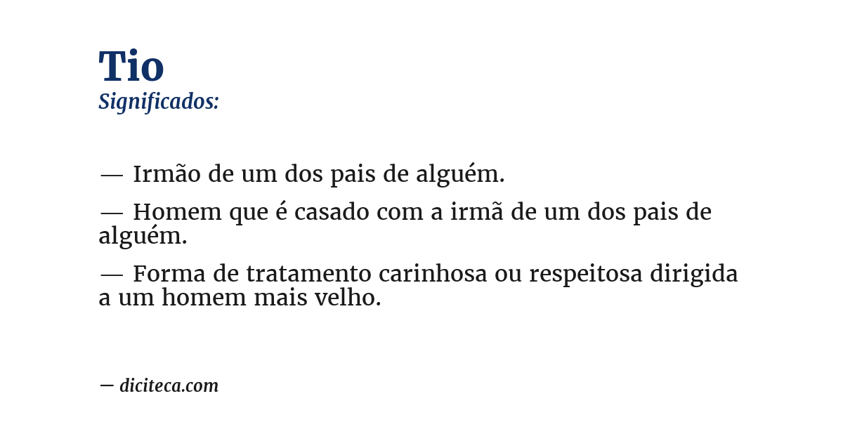 Significado de tio