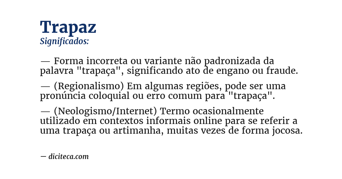 Significado de trapaz