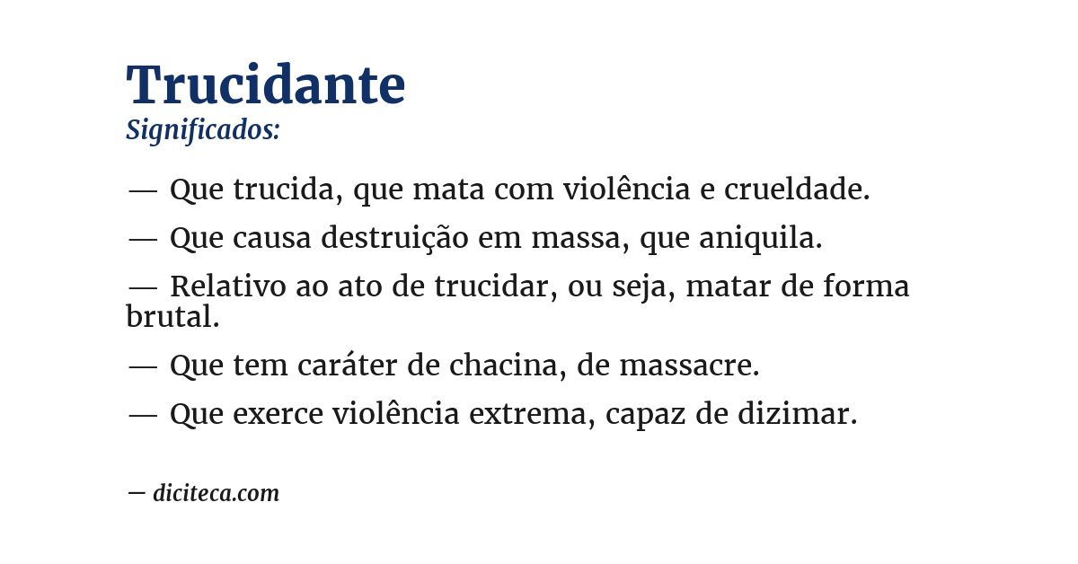 Significado de trucidante