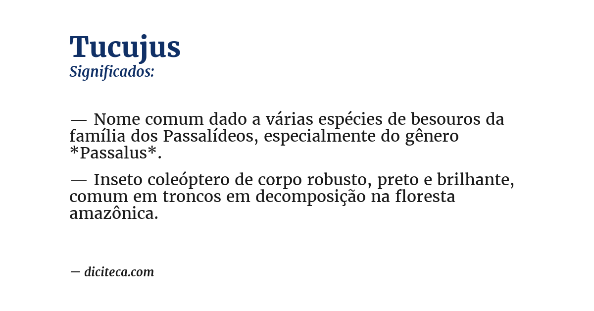 Significado de tucujus