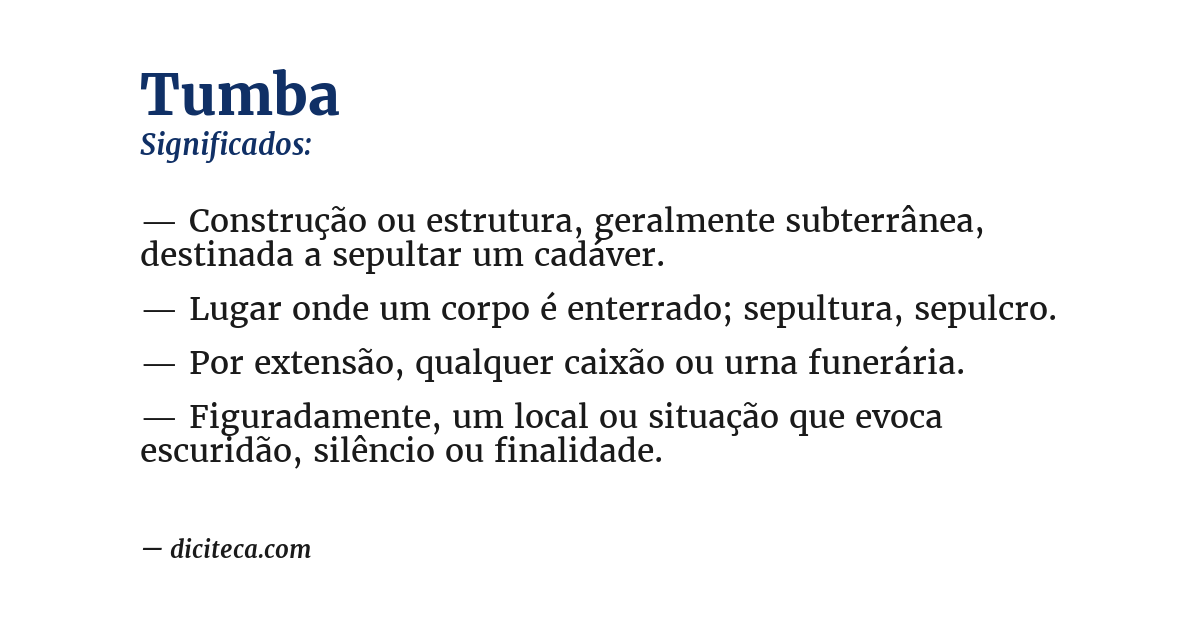 Significado de tumba