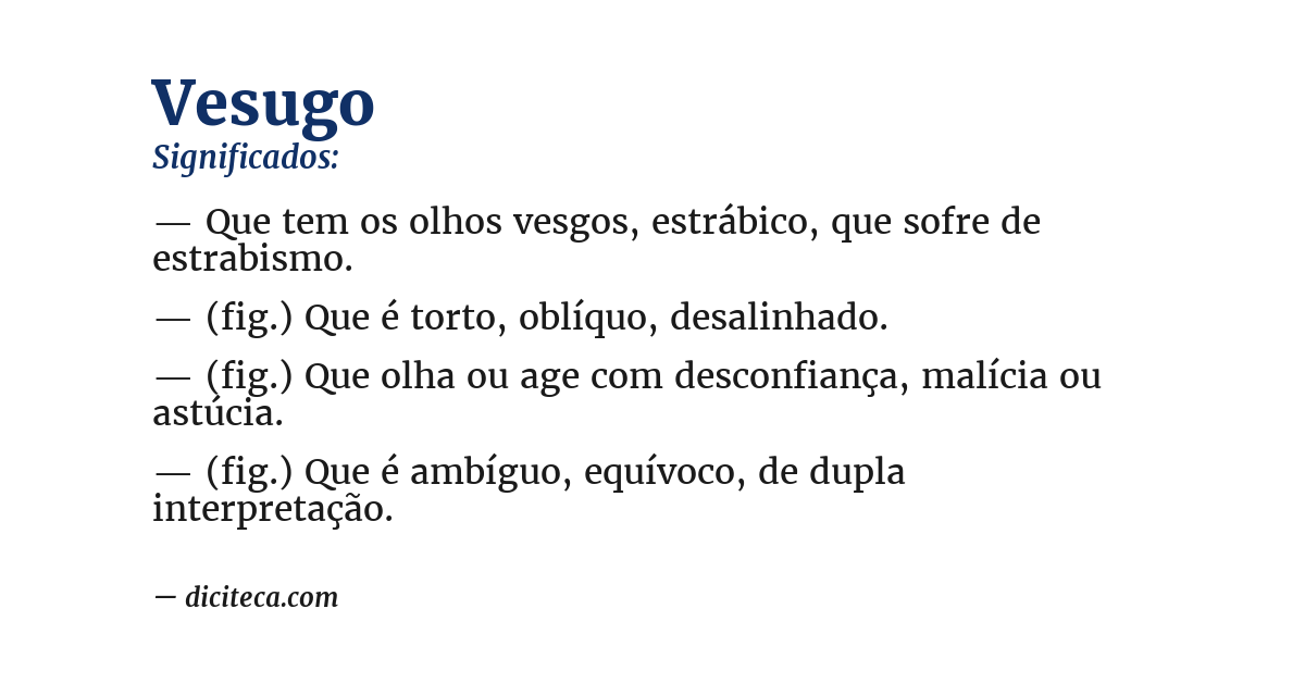 Significado de vesugo