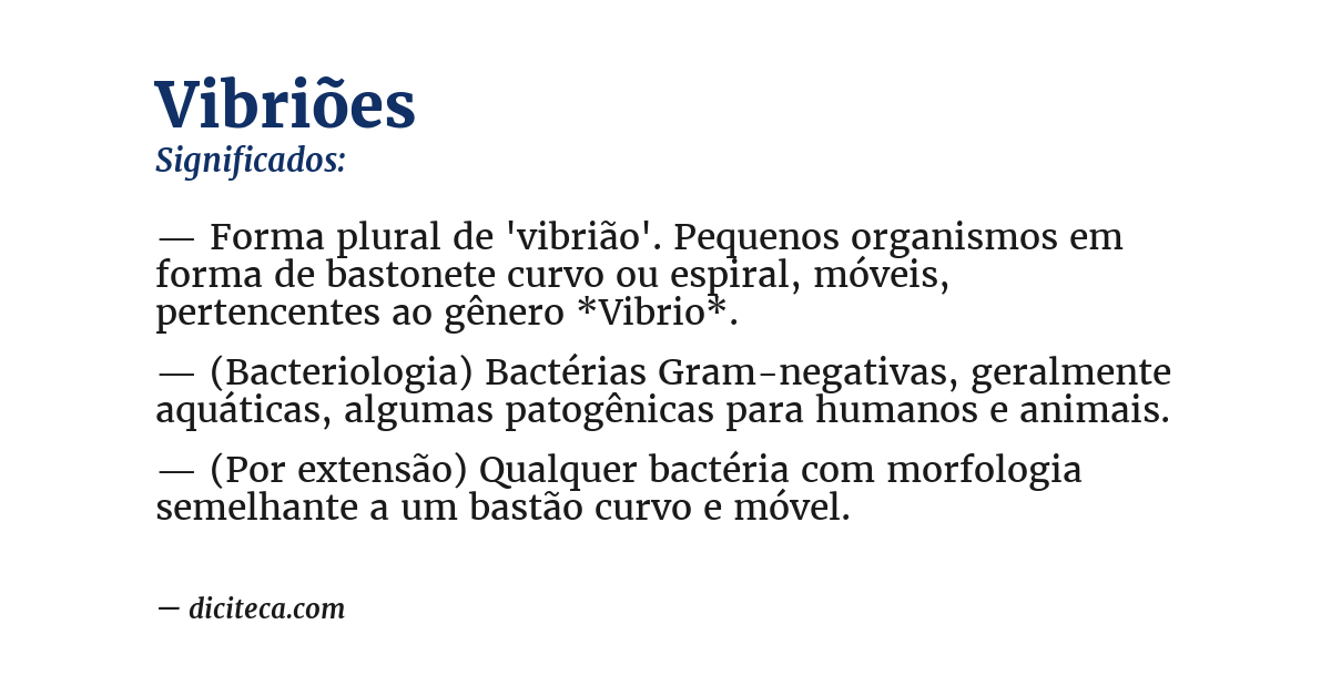 Significado de vibriões