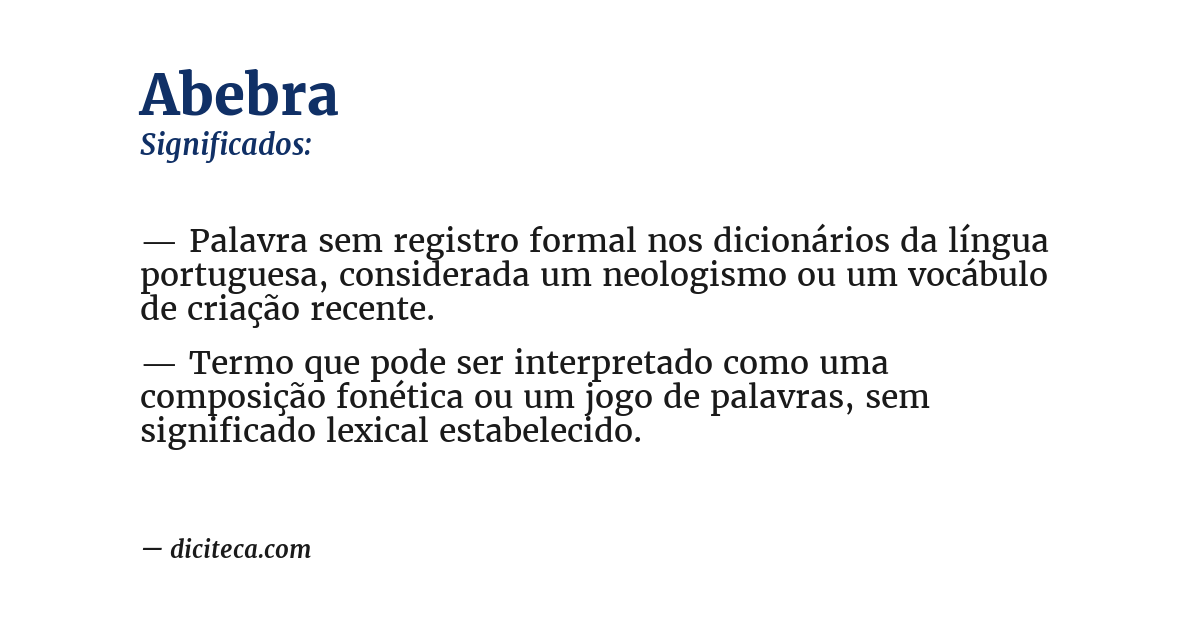 Significado de abebra