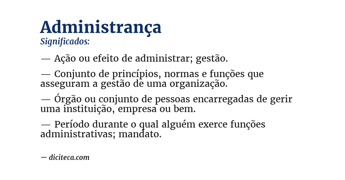 Significado de administrança