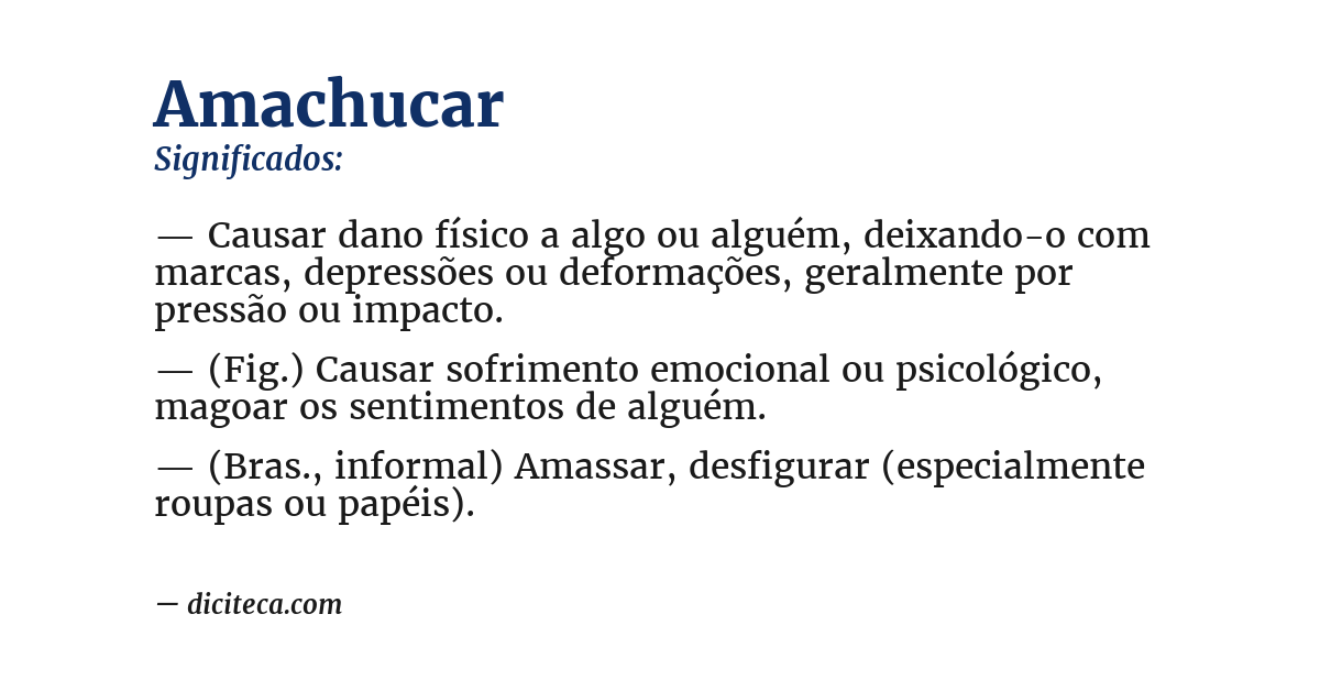Significado de amachucar