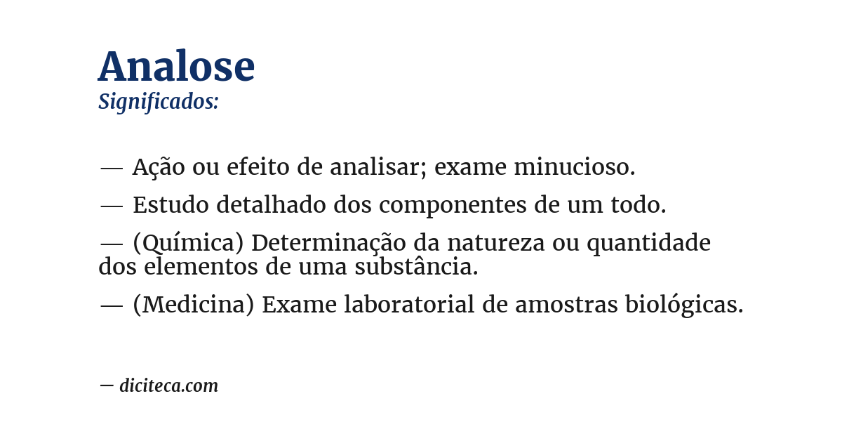 Significado de analose