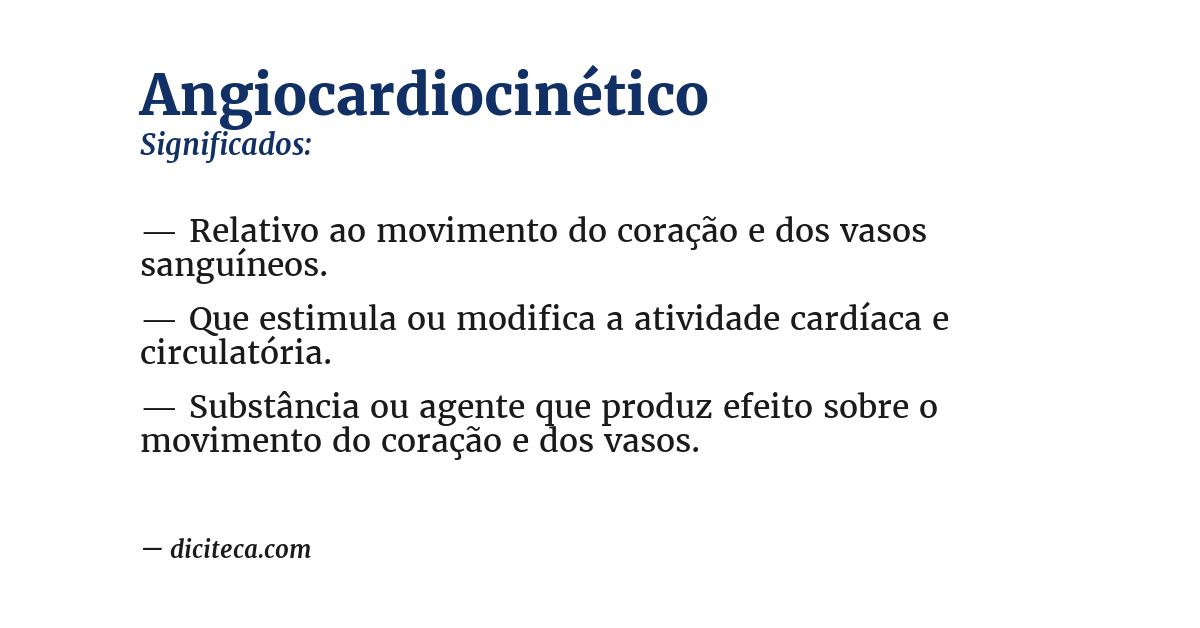 Significado de angiocardiocinético