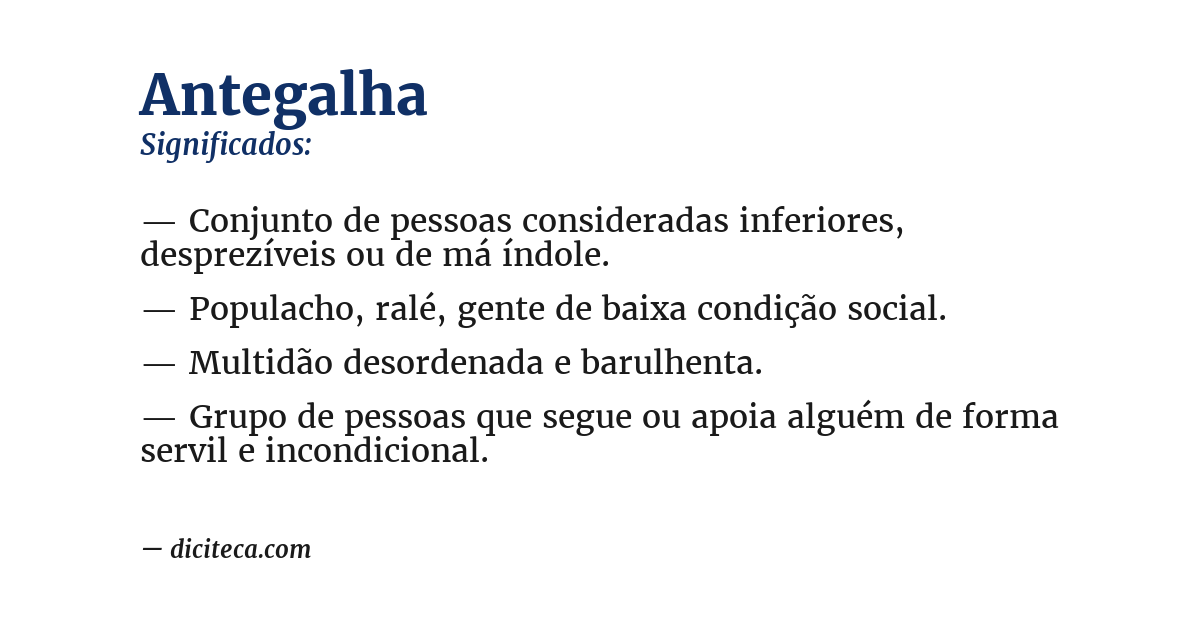 Significado de antegalha