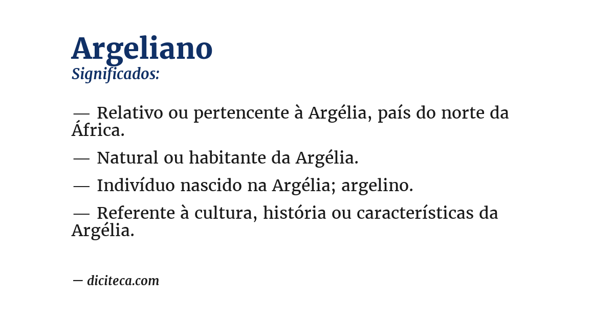 Significado de argeliano