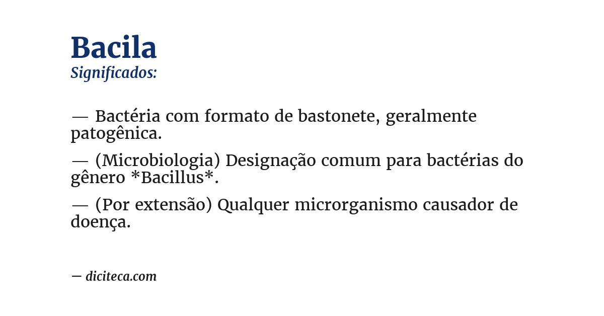 Significado de bacila