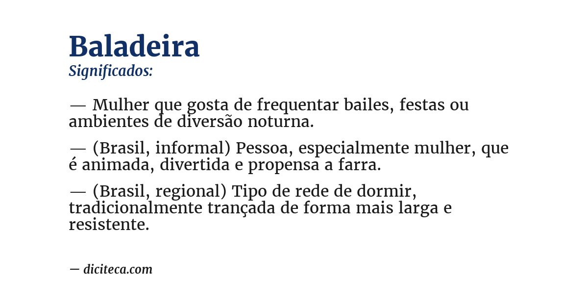 Significado de baladeira