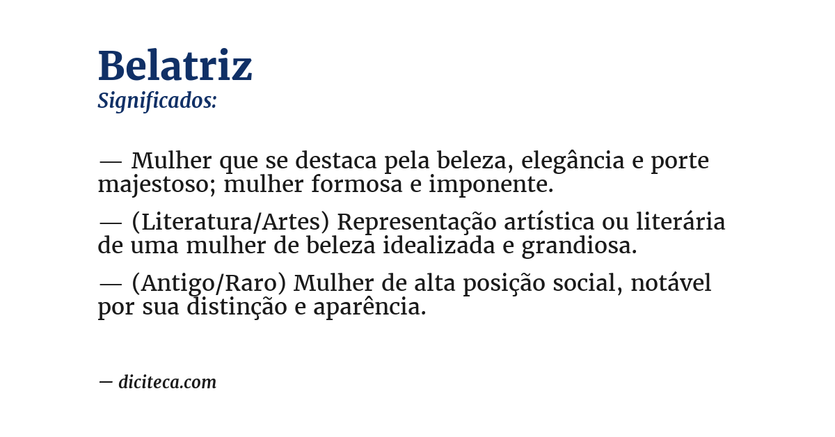 Significado de belatriz