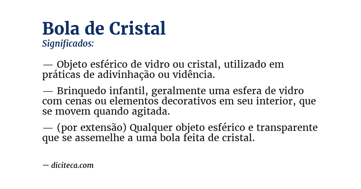 Significado de bola de cristal