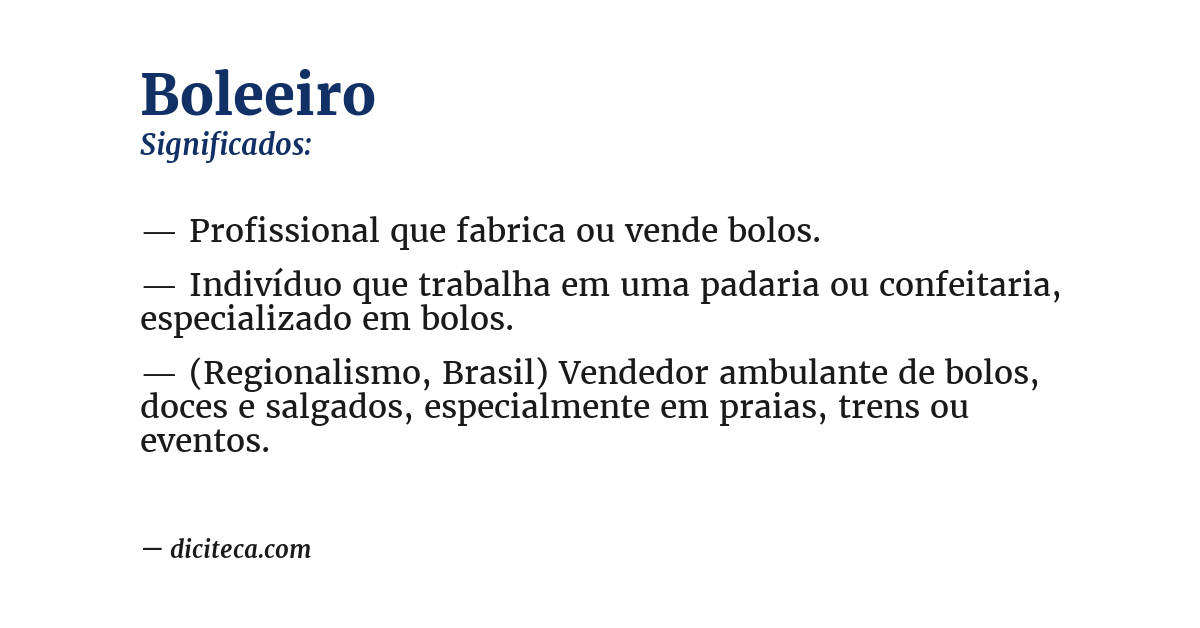Significado de boleeiro